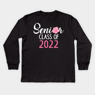 Senior Mom. Class of 2022. Kids Long Sleeve T-Shirt